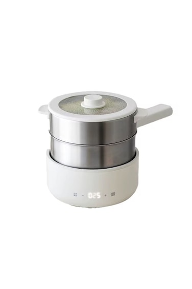 Electric Hot Pot with Detachable Stainless Steel Inner Pot, Multi-Function Mini Portable Cooker