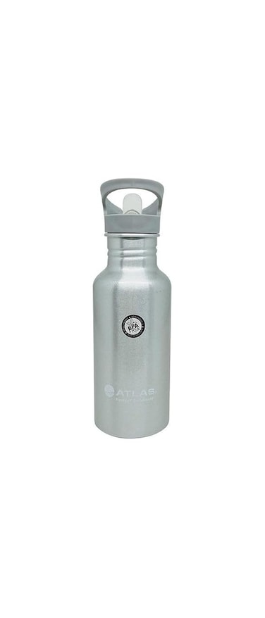 Atlas, Water Bottle S.Steel w cap Grey 0.6L