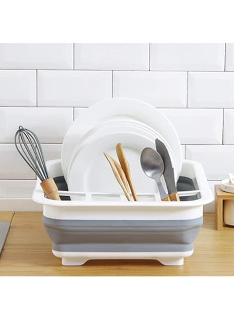 MAGA ZONE Compact Portable Foldable Dish Drainer - Easy Wash &amp; Clean Collapsible Kitchen Dish Drying Rack