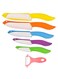 Ceramic Knife Set 6 Piece Ceramic Knives Colored with Cover Kitchen Knife Set include Peeler 3 inch Paring Knife Bread knife 6 inch Small Chef Knife