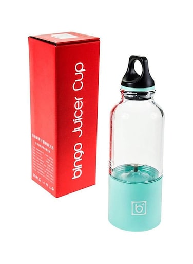 USB Rechargeable Juice Cup Blender Blue/Clear 500ml