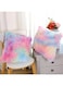 Soft Fur Faux Fur Throw Pillow Covers,16"x16",Pack of 2 Peach Blush Plush Decorative Tie Dye Pink Throw Girls Pillow Covers,Cute Cushion Cases Pillowcases for Sofa,Couch,Living Room,Bedroom (Tie dye)