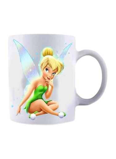 Print Cartoon Printed Ceramic Mug White/Green/Beige
