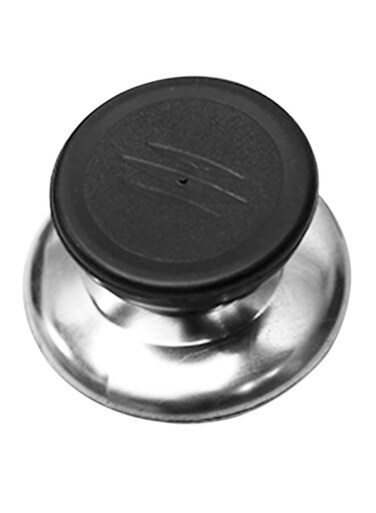 Lid Cover Knob Silver/Black 12 x 6 x 10cm