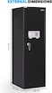 Rubik Large Safe Box 1.3 Meter Tall, Digital Keypad and Key Lock, Security Locker for Money Files folder Documents Jewelry Home Office (130x40x50cm) RB130EG Black