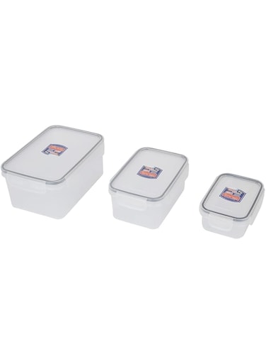 Bewinner Storage Box, Prevent Moisture and Insects High Capacity Convenient and Practical Food Storage Box with 3pcs for Family for All Kinds Of Food