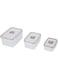 Bewinner Storage Box, Prevent Moisture and Insects High Capacity Convenient and Practical Food Storage Box with 3pcs for Family for All Kinds Of Food