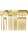 24 Pcs Flatware Set,410 Stainless Steel Knife Fork Spoon Set,Silverware Cutlery Set,Home Dinnerware Tableware Set For 6,Utensils Set Basics Tableware,Mirror Finish,Dishwasher Safe,Gold
