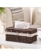Box Cover Rattan Facial Tissue Case Holder hand wooven Wicker Tissue Box Holder For Car Bathroom Vanity Countertops Desktop Office