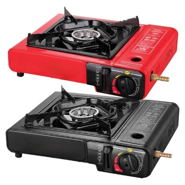 Portable Butane Camping Stove - Single Burner Outdoor Gas Cooker with Case &amp; Automatic Ignition

