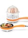 SWIFTOO Egg Cooker: 14 Egg Capacity Multifunctional 2 in 1 Electric Egg Cooker For Boiled Eggs,Steamed Eggs,Poached Eggs And Non Stick frying pan with Water Measuring Cup(ORANGE)