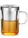 500 ML Borosilicate Glass Tea Cup with Stainless Steel Infuser and Lid, Durable and Elegant Tea Mug, Stylish Glass Teacup