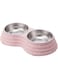 PETBROO LAYERED STEEL DOUBLE BOWL PB85193