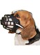 Dog Mouth Cover - Adjustable Dog Muzzle Cover, Free Breathing and Drinking, Soft Material, Prevent Dogs from Accidentally Eating and Hurting Others During Outdoor Exercise (Black reflective, 4#)
