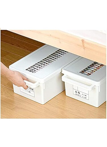 JANNAH DVD Disc CD Box Living Room Storage Boxes With Lids Organizer For Living Room Office