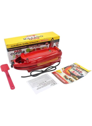 Smartlove Red Copper 5 Minute Chef Double-Sided Copper-Infused Grill Pan with Non-Stick Anti-Scratch Surface for Making Delicious Omelet