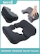 Memory Foam Bed Sore Cushions for Butt,Bedsore Pressure Relief Pillow for Sleeping and Sitting,Cushion for Bed Sores on Buttocks, T Shaped Opening Tailbone Pillow, Patent Pending(Dark Grey)