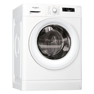 Whirlpool Front Load Washer FWF71052W GCC, 7 kg, Foam Control, 1000 rpm, Stainless Steel, White
