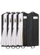 Pack Clothes Dust Cover, Hanging Closet Organizers Wedding Gown Cover Dress Garment Clothes Storage Bag Foldable Dampproof Dustproof Washable Wedding Dress Long Dress Bag (5Pcs, 60cm * 180cm, Black)