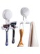 Aputue Shower Razor Holder Suction Cup, 2 Pack Vacuum Suction Razor Hanger for Shower Wall, Removable Waterproof Door Hooks for Towel Loofah Sponge, Shower Razor Hooks