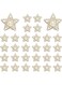 NimbusNote 30 Pieces Natural Rattan Stars, 2.4 Inch Star Shaped Wicker Rattan Decorative Balls Mini Hanging Balls Ornaments DIY Craft Vase Filler for Christmas, Birthday, Wedding, Party Decorations