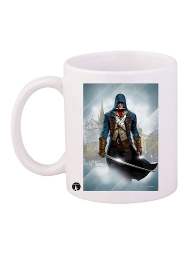 Assassin's Creed Video Game Printed Mug White/Black/Blue Standard Size