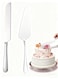 D Cake Serving Set Wedding Cake Knife and Server Set Cake Cutting Utensils Stainless Steel Cake Cutter Serrated Cake Knife Professional Dessert Server for Cake Cheese Pie Pizza