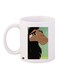Cartoon Character Printed Coffee Mug White/Black/Green 11ounce