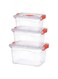 CHIC 27L Clear Plastic Storage Box with Lockable Lid &iuml;&frac14;&OElig;Slim Under Bed Plastic Organizer&iuml;&frac14;&OElig;Stackable Transparent Boxes for Home, Office, Kitchen &amp; Garage Storage&iuml;&frac14;&circ;3pcs&iuml;&frac14;&permil;