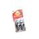 Command 17086 Slate terrace Hooks, Medium, Holds 1.3 Kg. each hook, black color. 2 hooks and 4 strips/pack