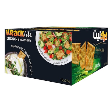 Nabil Kracklite Herbs Toasted Chips, 26g Pack of 12