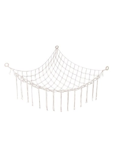 Cotton Rope Knitted Plush Toy Storage Hammock With Hooks, Kids Room Doll Handmade Wall Hanging Storage Net For Stuffed Animal Toys, Cute Wall Bedroom Home Decor, Must-Have For Nursery and Kids Room, 59x39.4 Inch
