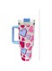 Safitdy 40oz Insulated Travel Tumbler with Handle and Straw, Stainless Steel, Reusable Vacuum, Large Capacity Mug with Lid(Blue)