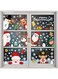 REVHQ Christmas Window Clings 248pcs, Christmas Decals Reusable Double Sided Printed Self Adhesive Window Decorations Santa Claus, Moose, Snowman,Xmas Tree and Snowflakes Window Stickers, 9 Sheet
