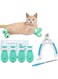 Silicone Anti-Scratch Boots,Cat Shoes Boots,Rubber Shoes,Nail Cover Precaution Scratch Gloves, Cat Paw Protector Pet Grooming Scratching Booties for Bathing Shaving Checking Treatment (4+2)