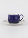 2-Piece Voguish Unique Five Leaf Cup And Saucer Blue/White 115ml