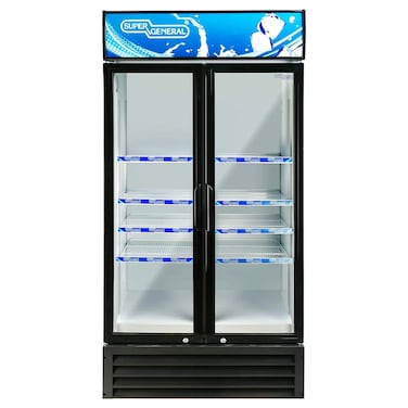 Super General Double-Door Upright Chiller SGSC818IF Black 800L