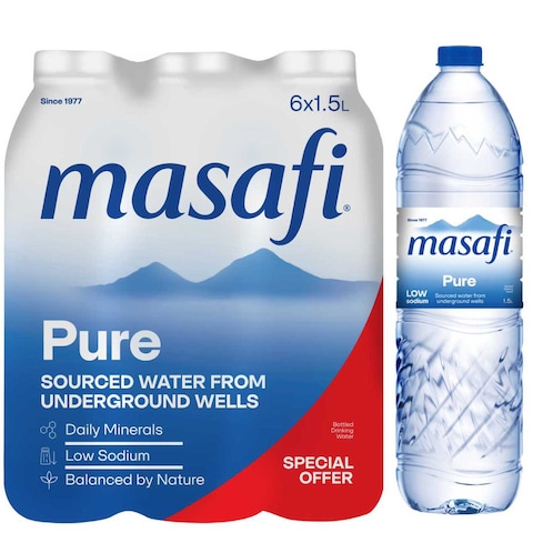Masafi Pure Drinking Water 1.5L Pack of 6