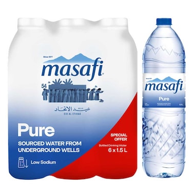Masafi Pure Drinking Water 1.5L Pack of 6
