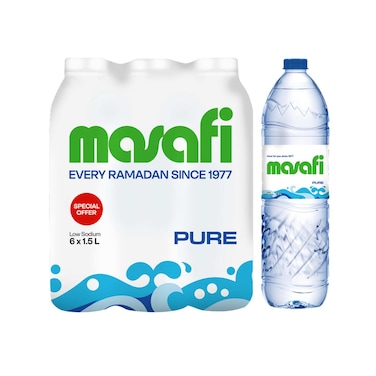 Masafi Pure Drinking Water 1.5L Pack of 6