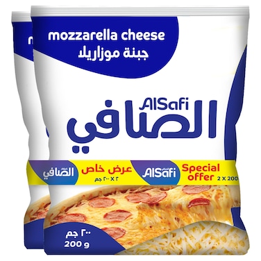الصافي جبنة موزاريلا، 200 غرام، حزمة من قطعتين