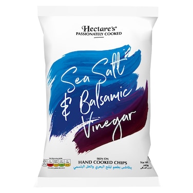 Hectares Hand Cooked Potato Chips Sea Salt and Balsamic Vinegar, 40g