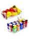 HomeZone Set Of 2 Stackable Plastic Food Storage Bins Refrigerator Organizer with Handles for Pantry, Fridge, Freezer, Kitchen, Countertops, Cabinets - Clear Plastic BPA Free Food Storage Rack