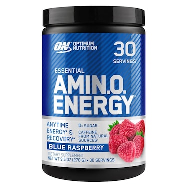 Optimum Nutrition Amino Energy Powder, Blue Raspberry, 270g