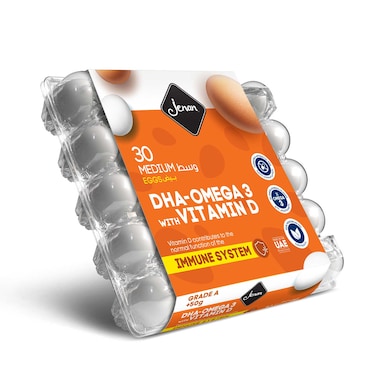 Jenan DHA Omega 3 With Vitamin D Eggs 30 PCS