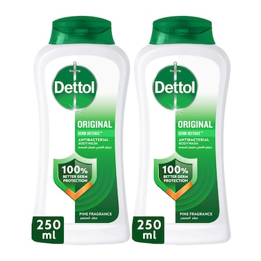 ديتول أوريجينال جل استحمام وغسول جسم برائحة الصنوبر، ‎250 ملل ×2 حزمة