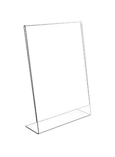 BPA&reg; goldleaf A4 Acrylic Portrait Counter Poster Display Stand - Clear