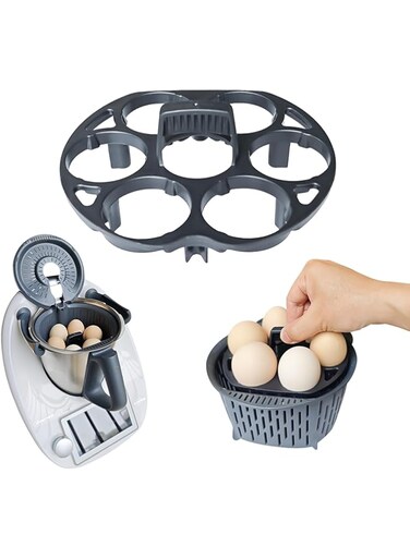 KASTWAVE Egg Boiling Insert for Thermomix, Monolayer Egg Holder Compatible with TM5, TM6, TM31, Ideal Egg Cooker Accessory for Soft &amp; Hard Boiled Eggs