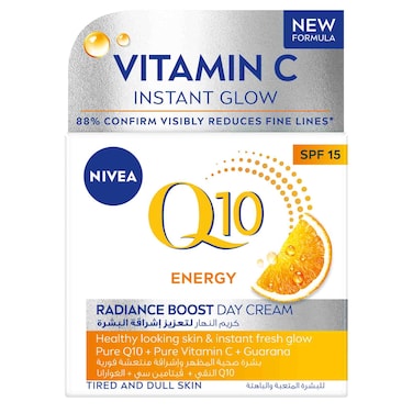 NIVEA Q10 Plus C Anti-Wrinkle + Energy Day Face Cream With Vitamin C 50ml