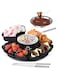 Azonee Electric Smores Maker Fondue Pot Tabletop Marshmallow Roaster Indoor Smores Kit with 4 Roasting Forks 4 Detachable Trays 1 Flameless Temperature-controlled Heater Movie Night Housewarming Gifts